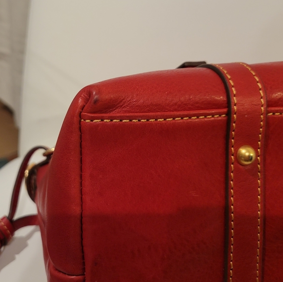 NWT Dooney & Bourke Red Florentine Bristol Satchel - Picture 11 of 11